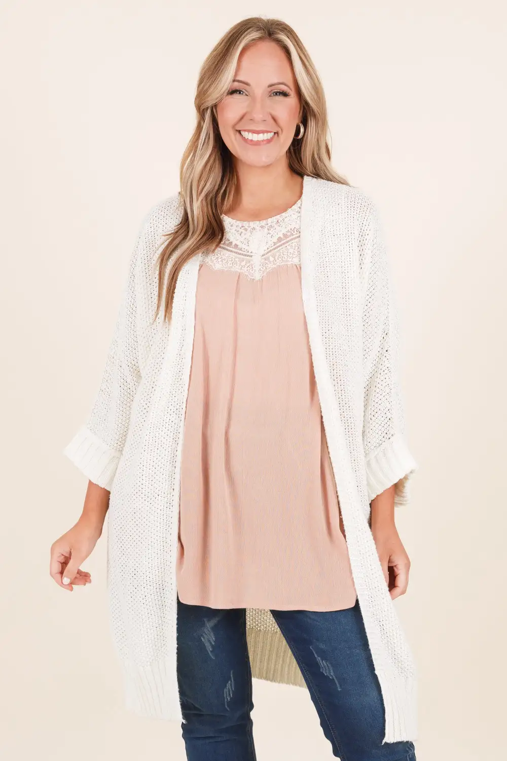 Lace With Love Top, Latte