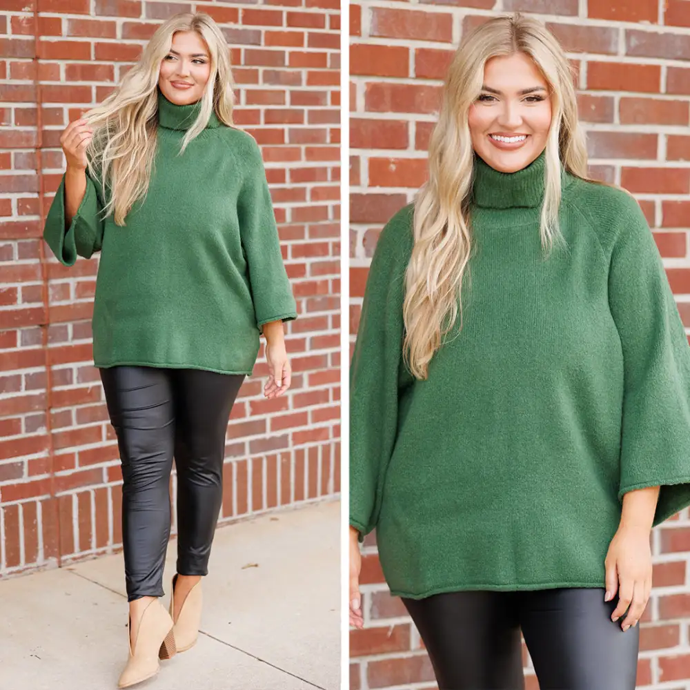 Sweet Girl Sweater, Hunter Green