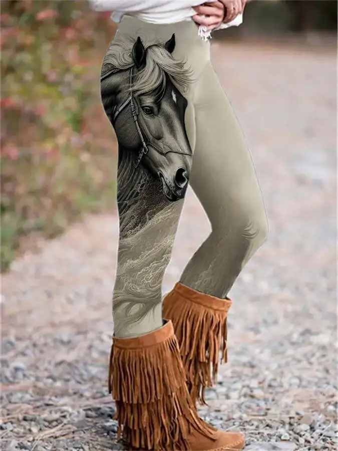 🔥Buy 3 Get 10% Off🔥Women's Western Horse Print Leggings