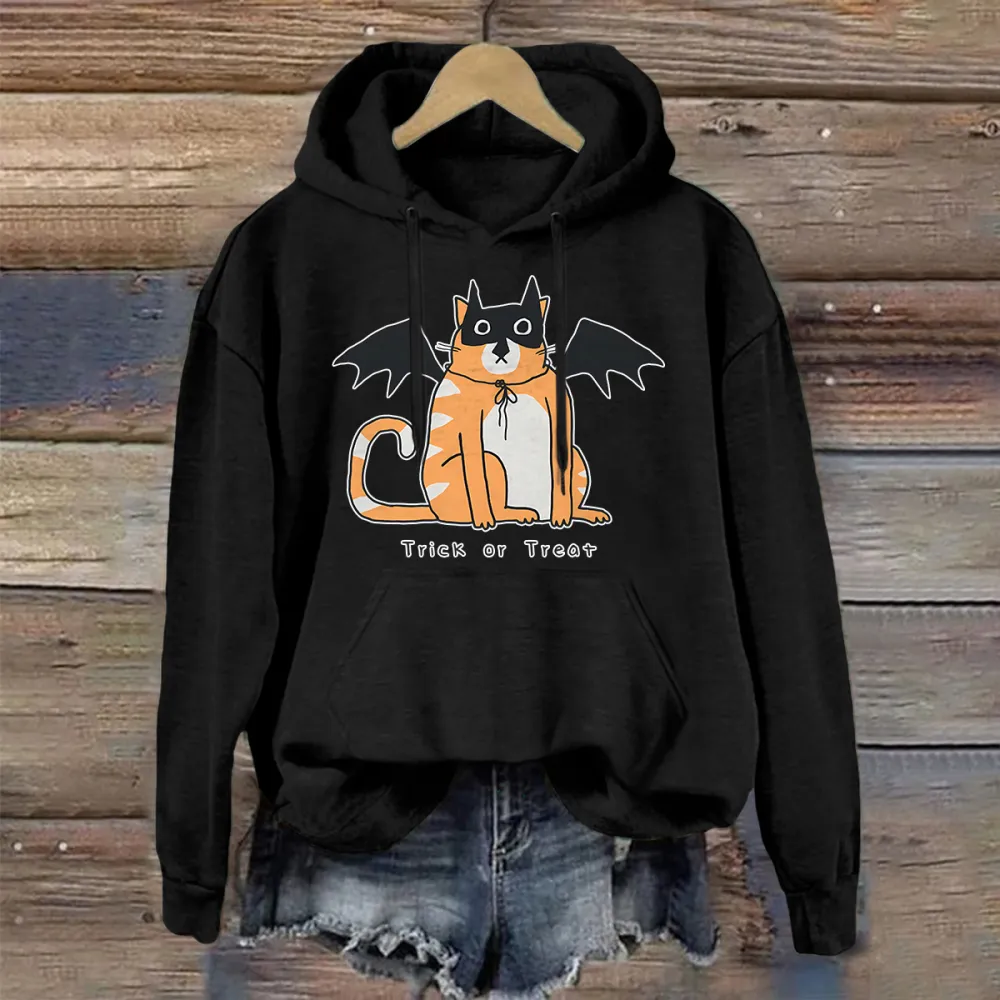 Trick or Treat Bat Cat Hoodie