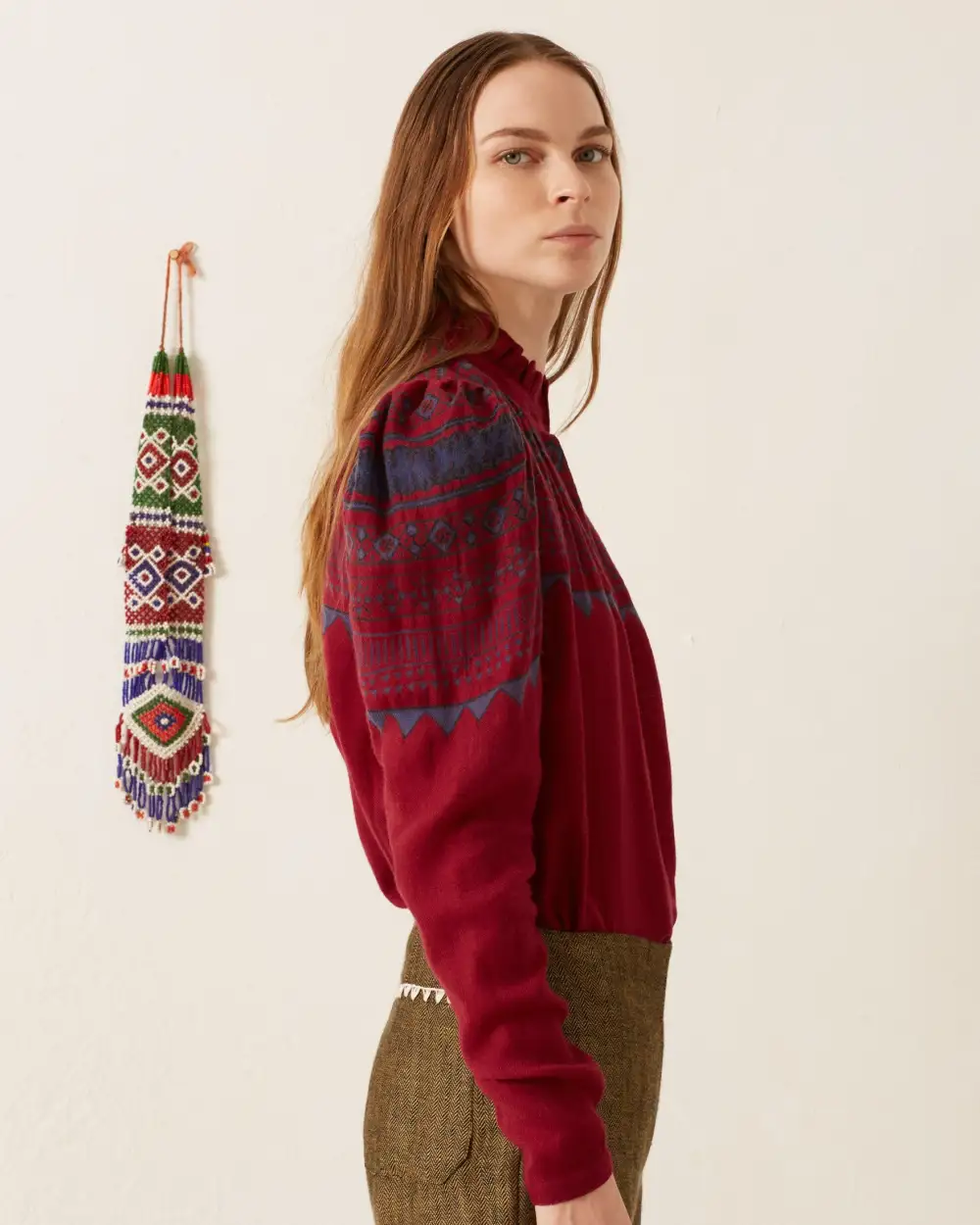 Artemis Plum Fairisle Shirt