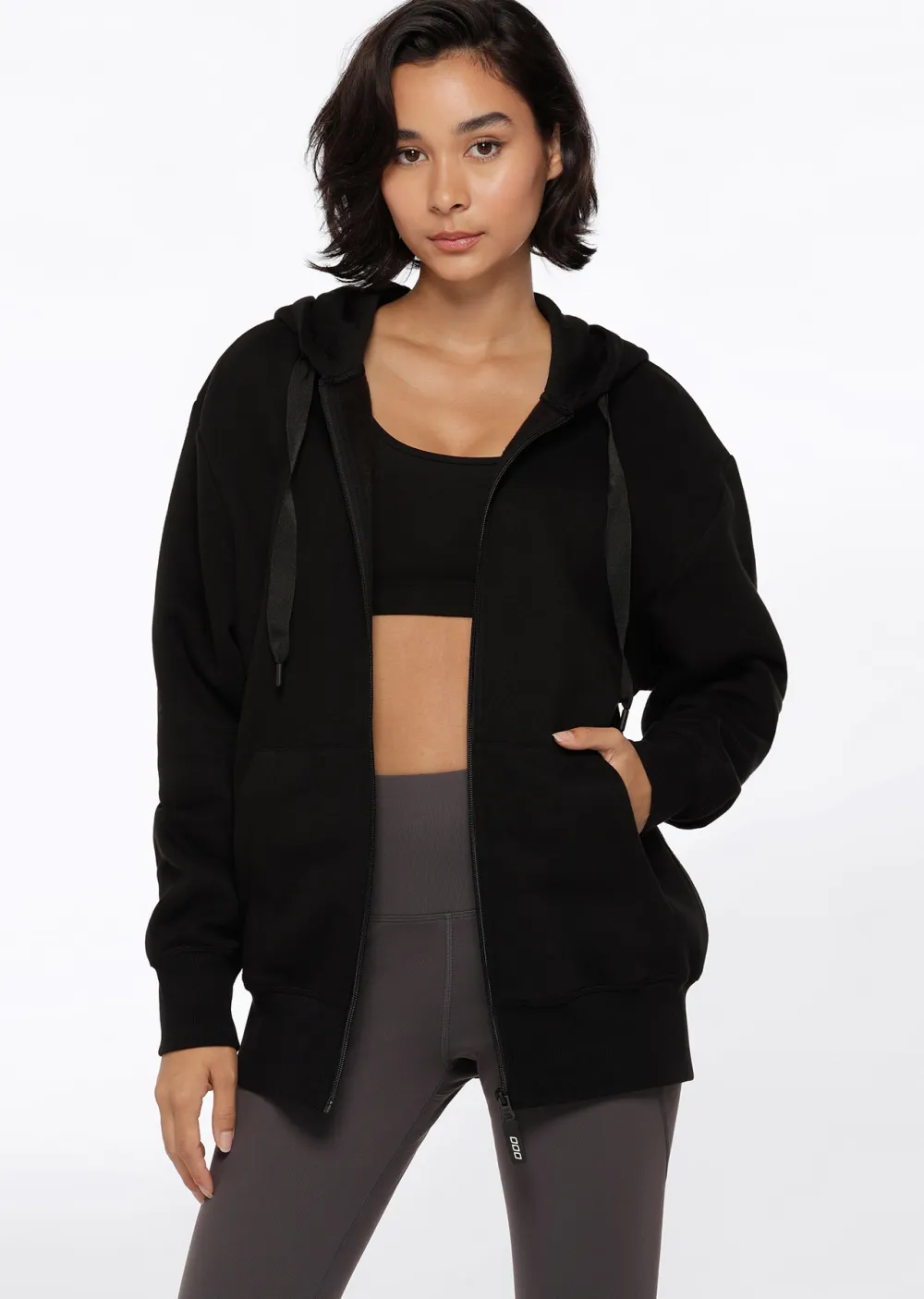 Fleece Zip Thru Hoodie