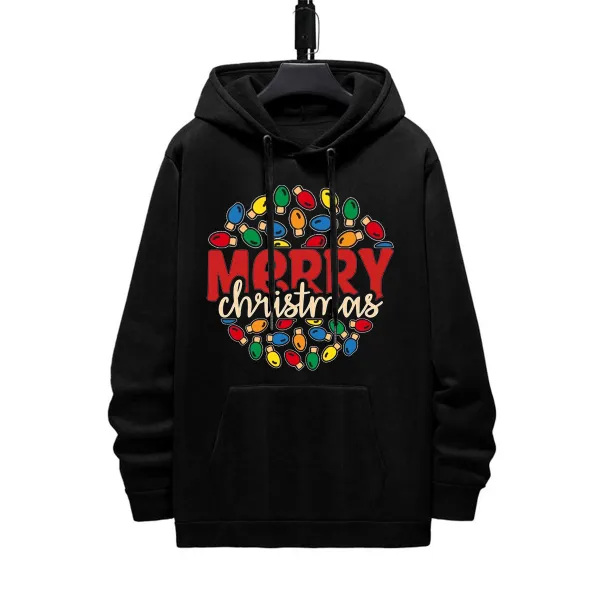 MERRY CHRISTMAS 2 PATTERN PRINTED HOODIE