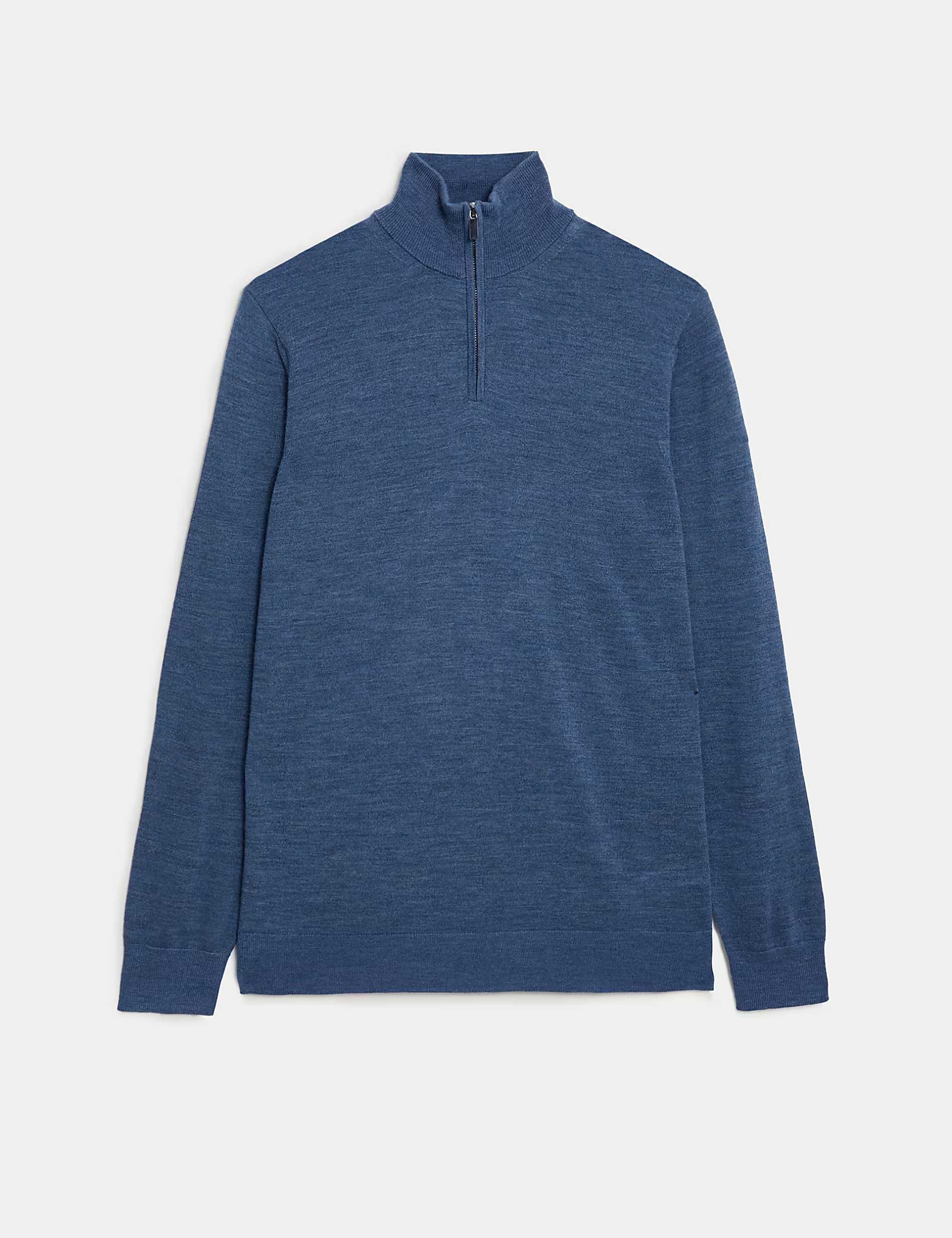 Pure Extra Fine Merino Wool Half Zip Jumper