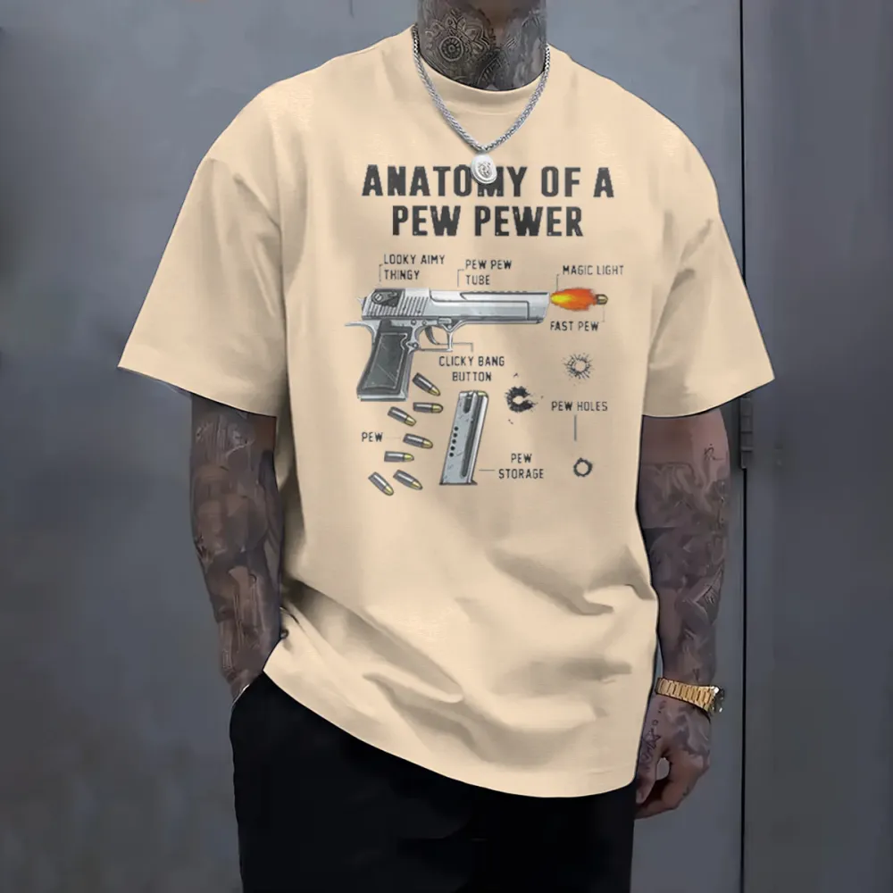 Anatomy Of A Pew Pewer Men T-shirt,Short Sleeve,T-shirt Size S-4XL