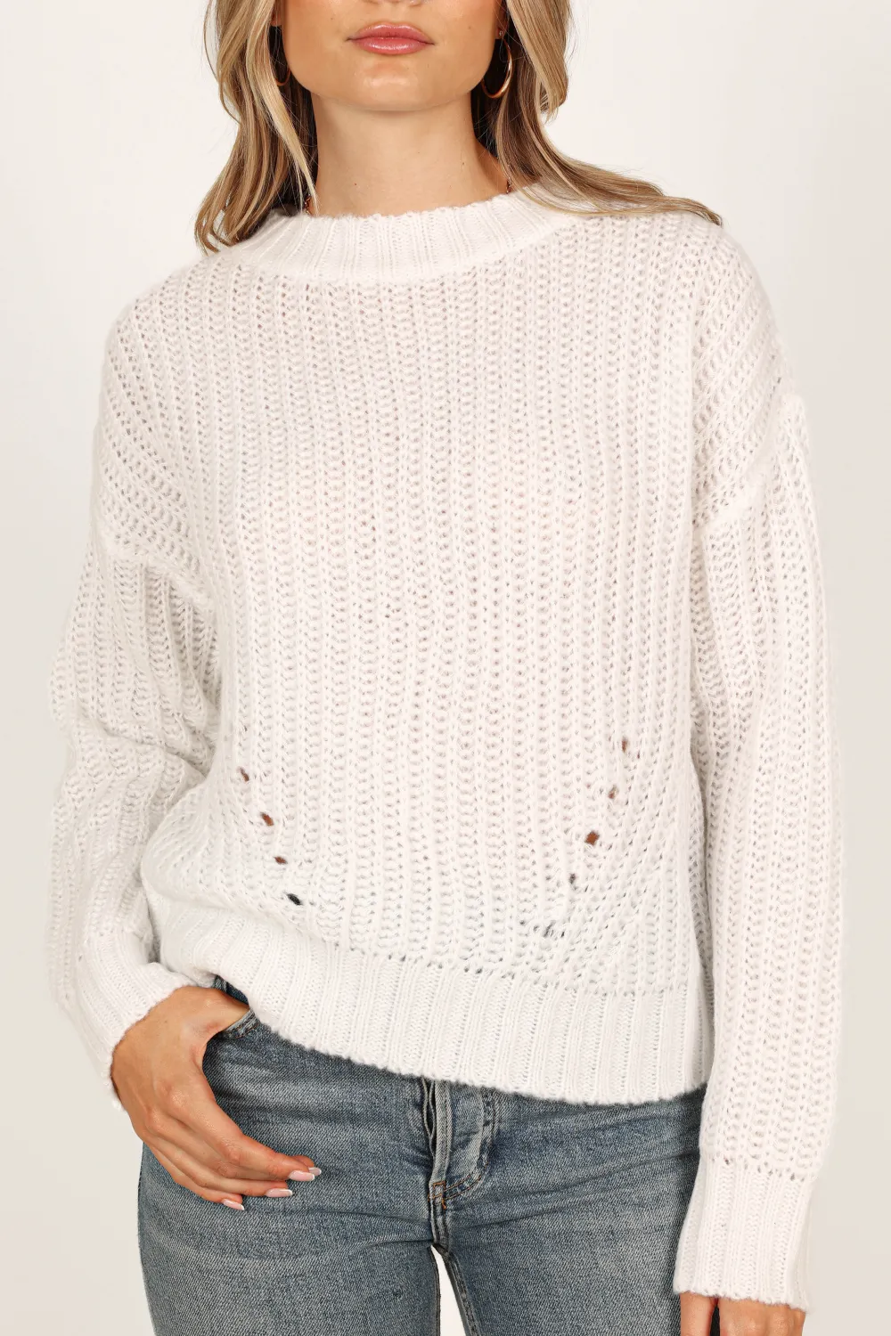 Della Knit Sweater - White