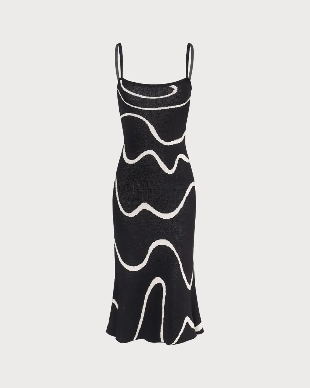 Black Wave Sling Dress