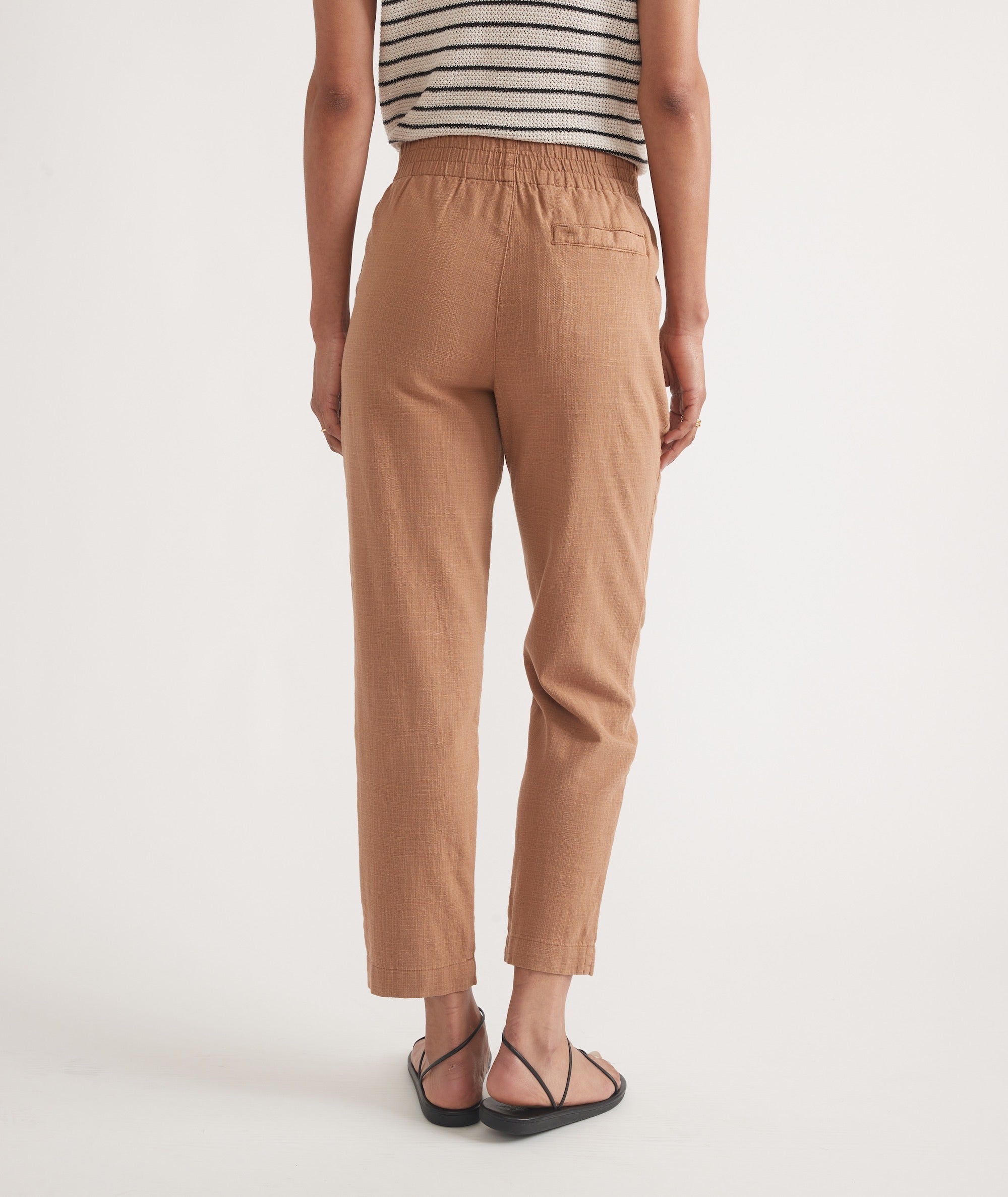 Desert Color Cropped Trousers