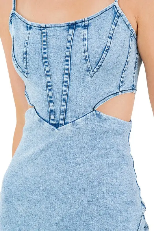 NASHVILLE DENIM MAXI DRESS