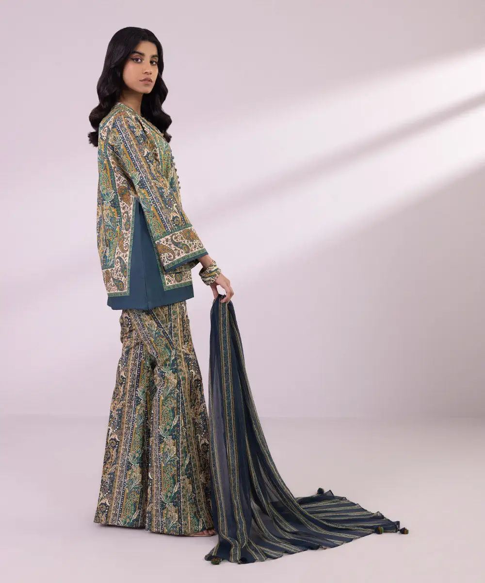 3 Piece - Printed Lawn Suit