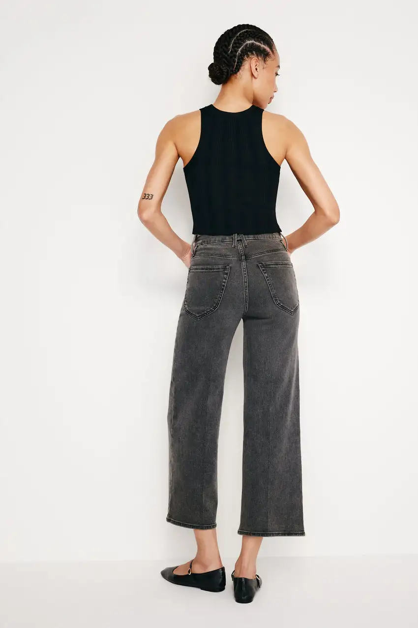 GOOD WAIST CROPPED PALAZZO JEANS