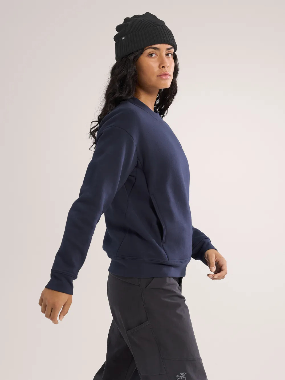 Emblem Fleece Crew Neck Pullover Women's