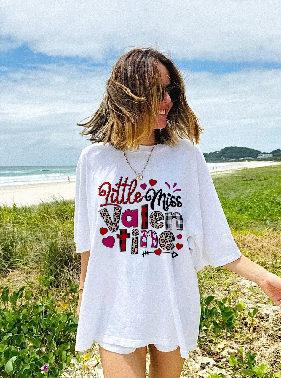 Women's Letter Love Printed T-shirt