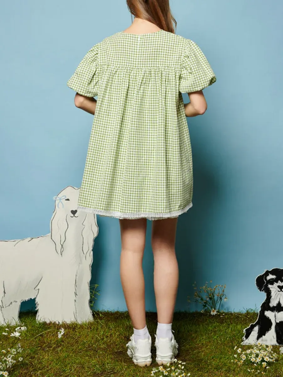 Pet Gingham Mini Dress